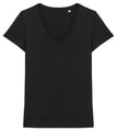 Dames T-shirt Native Spirit Ecologisch V-hals NS334 Zwart